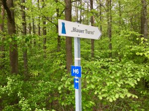 Schild Blauer Turm